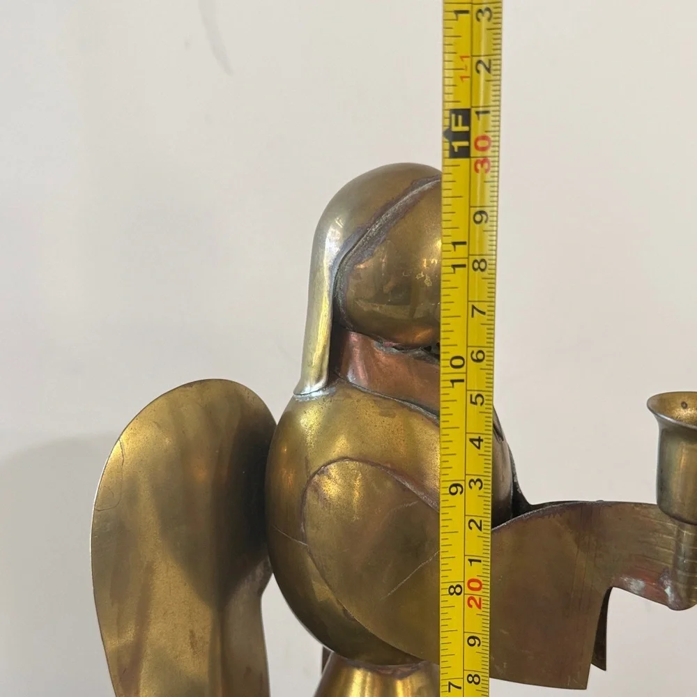 Brass Angel Candleholder Vintage Christmas Decor